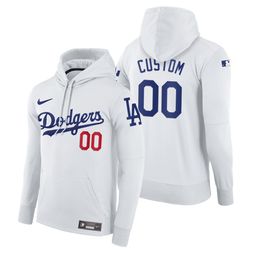 Men Los Angeles Dodgers #00 Custom white home hoodie 2021 MLB Nike Jerseys->los angeles dodgers->MLB Jersey